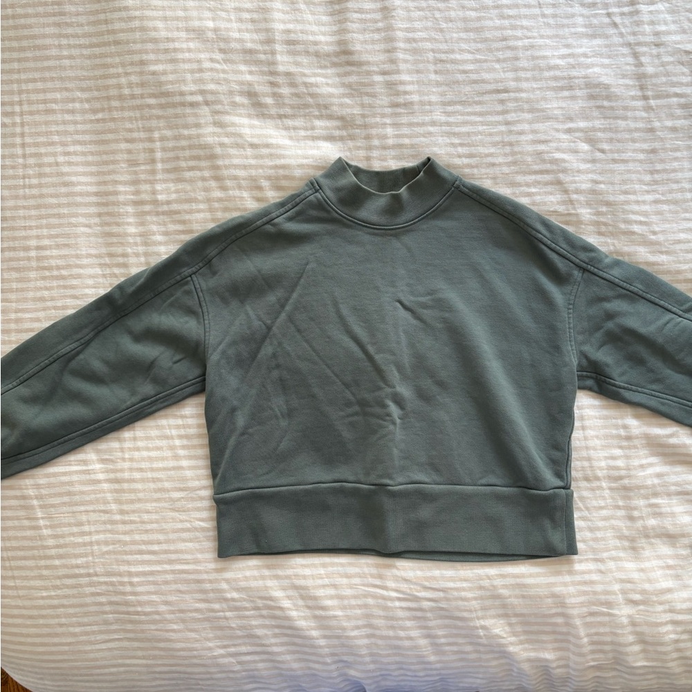 Everlane Sage Green Organic Cotton Sweatshirt